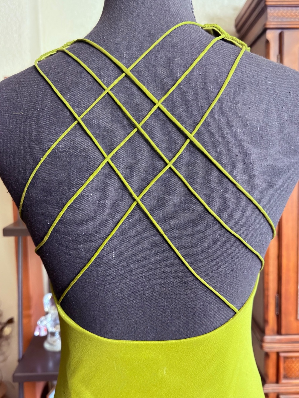 Green Ruffled Women’s Dress - Picture 4 of 4